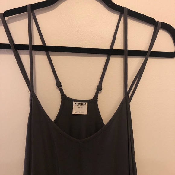 Free people charcoal grey witchy slip - Picture 6 of 8
